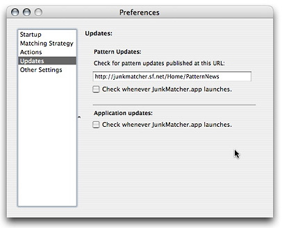 Preference for pattern updates